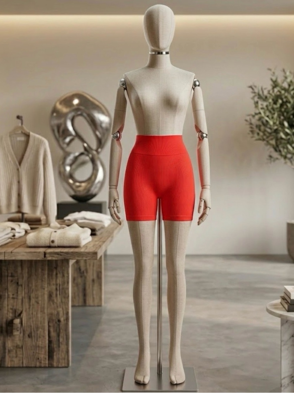 wild fable Ribbed Coral Bike Shorts